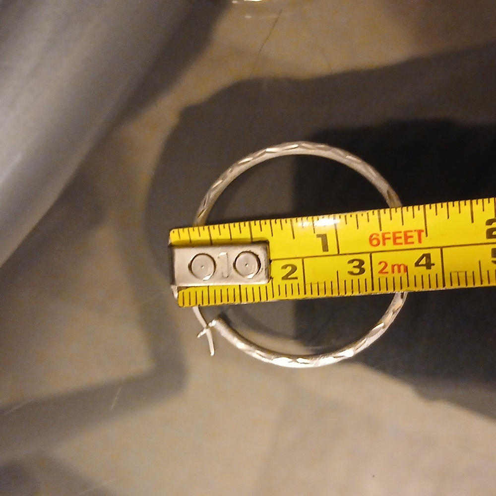 925 Hoop Earrings - Picture 6 of 8